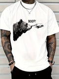 Men's Funny Graphic T-Shirt - Soft Breathable Cotton Tee with Playful Bear & BOOP! Text - Lightweight Everyday Shirt for Casual Outfits, Parties, Lounge - Machine Washable All-Season Apparel, Funny T Shirts, Outdoor Summer Apparel, Comfortable Fit