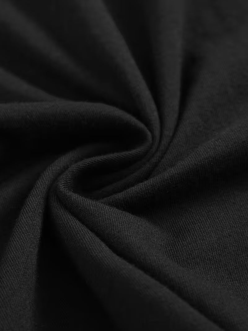 Men's Black Graphic T-Shirt - Astronaut Moon Print Space Theme Shirt | Breathable Cotton Tee for Everyday & Formal Events | Machine Washable Casual Top, Versatile Clothing, Modern Aesthetic, Durable Construction, Short Sleeve Shirt, Trendy Apparel