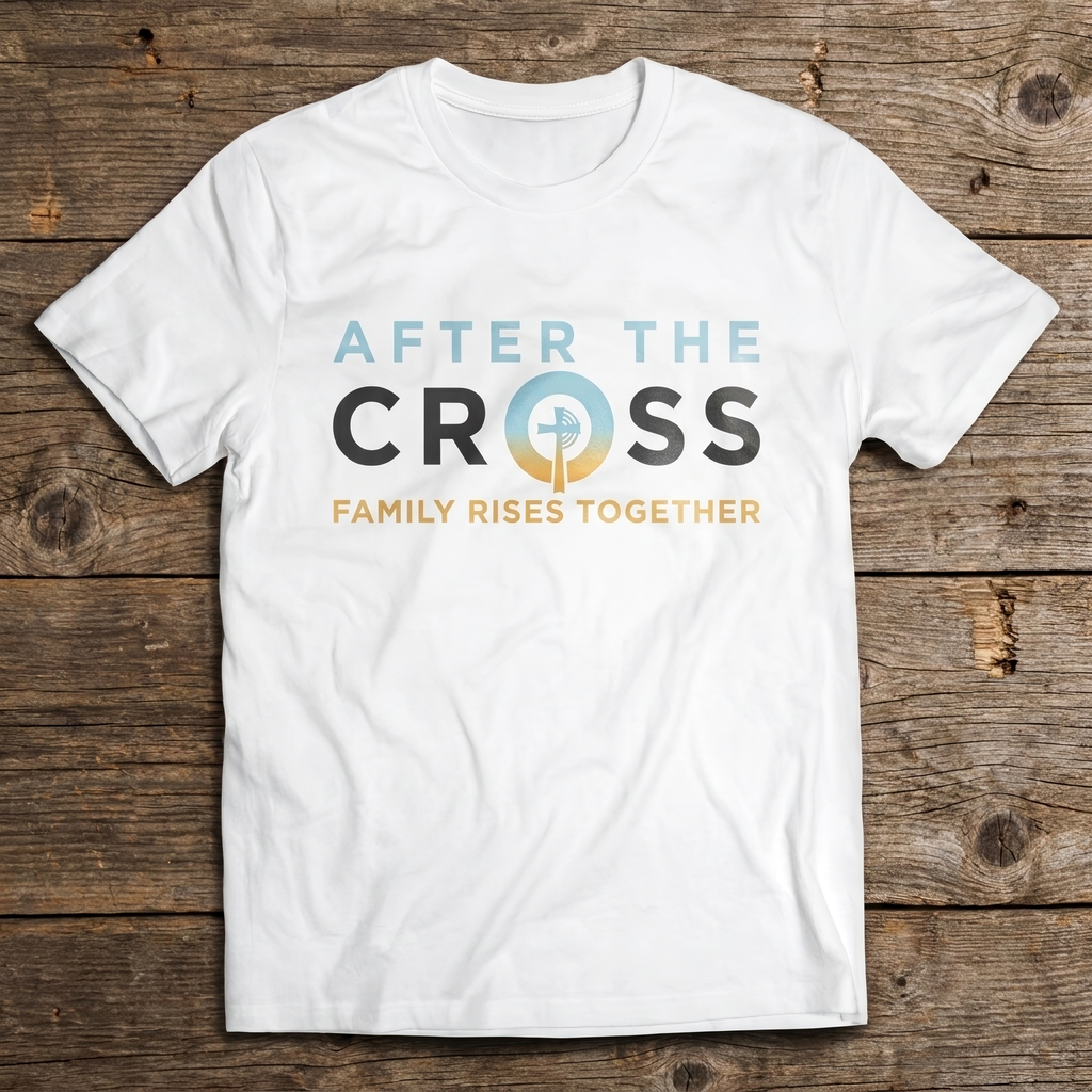 After The Cross Family Rises Together Christian T-Shirt – Faith Family Shirt
